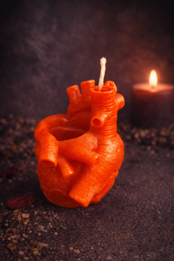 VELA CON FORMA DE CORAZÓN