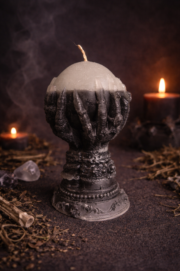 VELA CON FROMA DE BOLA DE CRISTAL