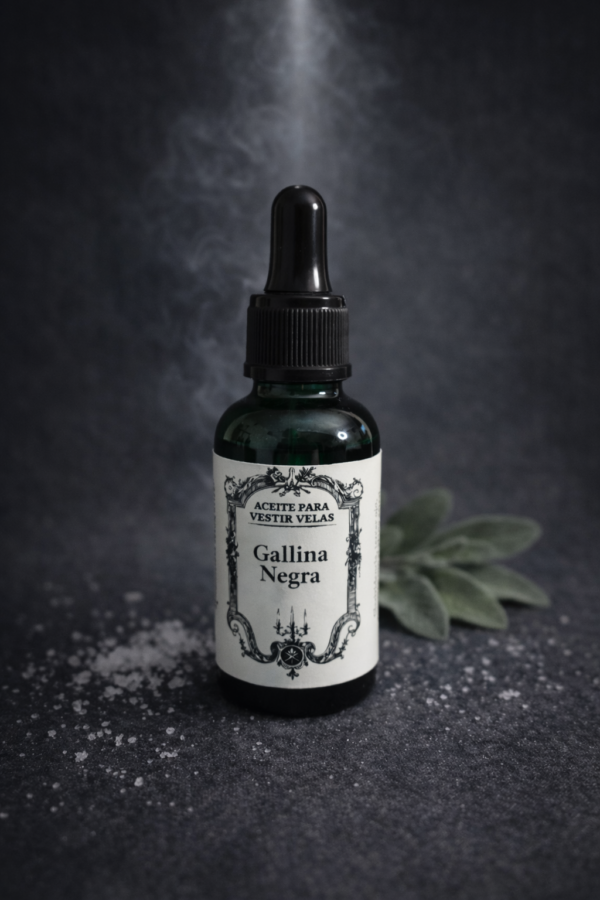 Aceite para vestir velas de "Gallina Negra"