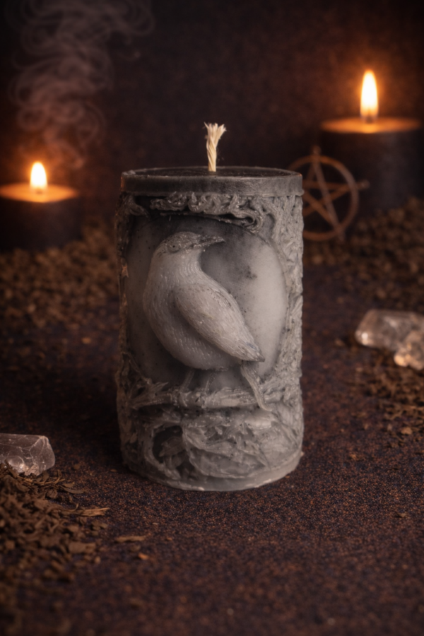 VELA CON FORMA DE CUERVO