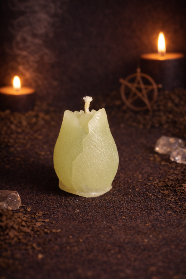 VELA CON FROMA DE FLOR