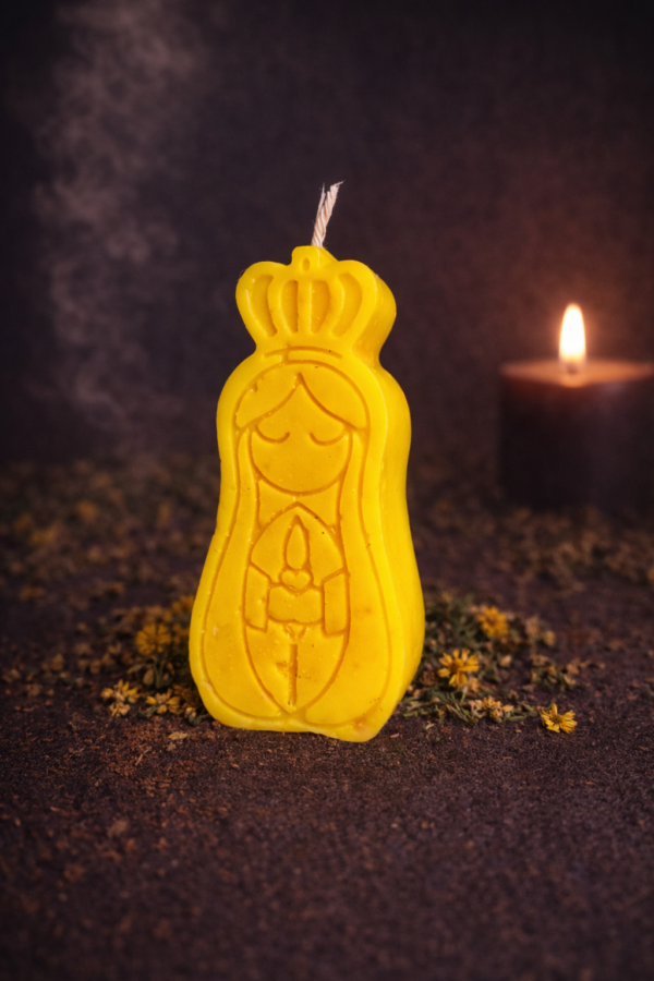 VELA CON FORMA DE VIRGEN CON CORONA